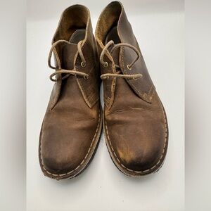 Clarks Originals Men's Desert Boot Size 6 Beeswax Brown Leather Lace-up Comfy